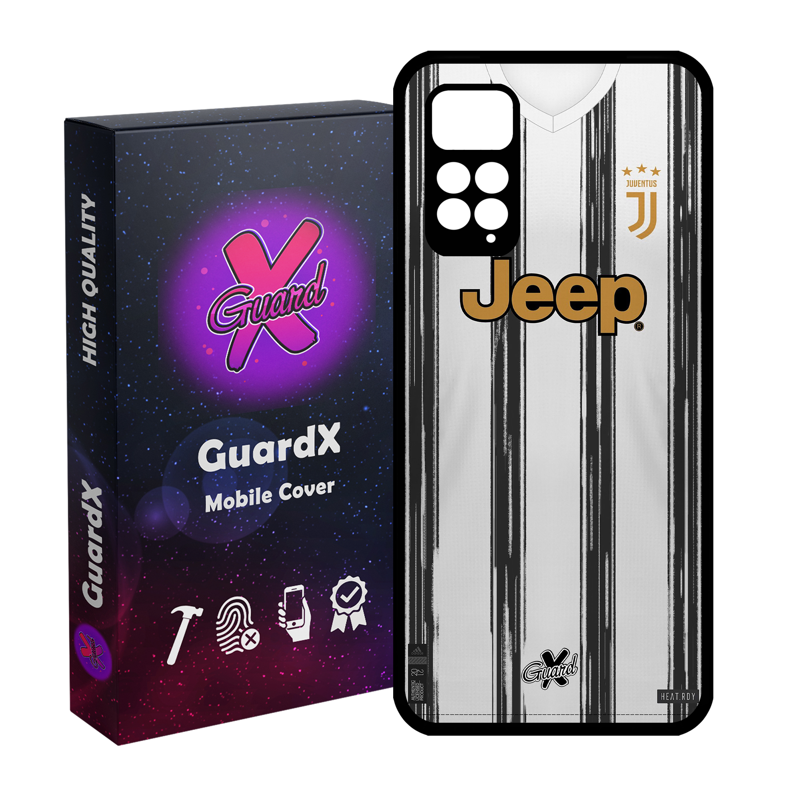 کاور گارد ایکس طرح یوونتوس مدل Glass10229 مناسب برای گوشی موبایل شیائومی Redmi Note 11 Pro 4G/5G