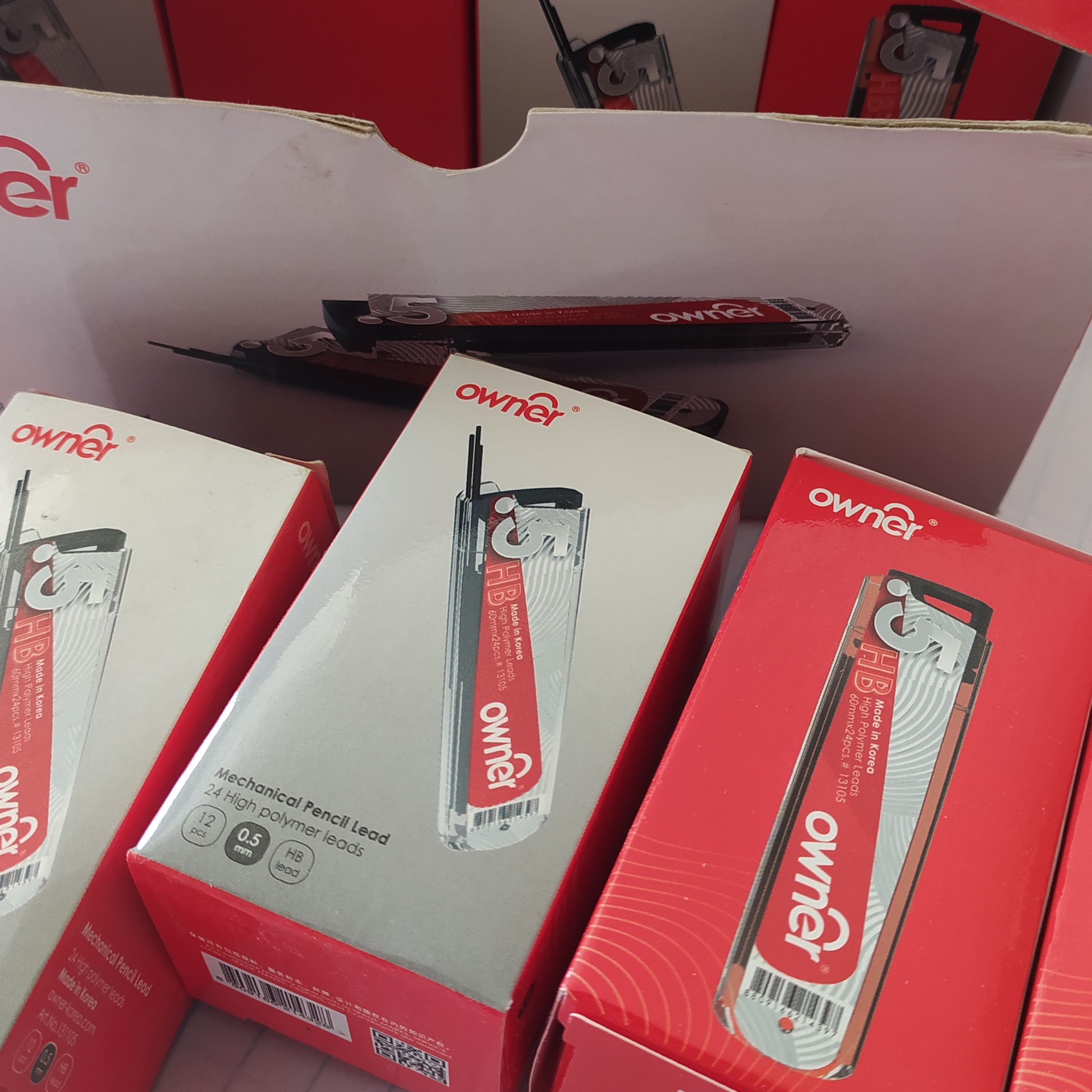 نوک اتود 5 دهم اونر بسته 12 عددی به صورت فروش عمده به تعداد 24 بسته 