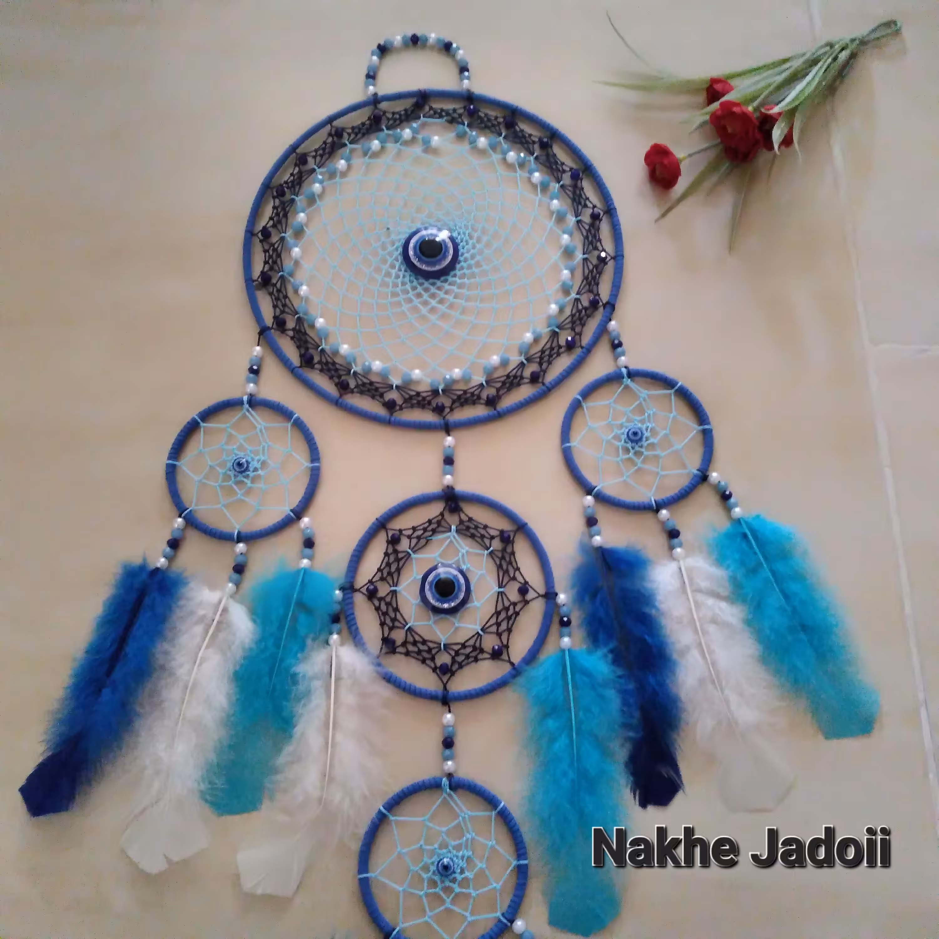 آویز دیوارکوب دریم کچر5حلقه چشم نظر خاص و شیک