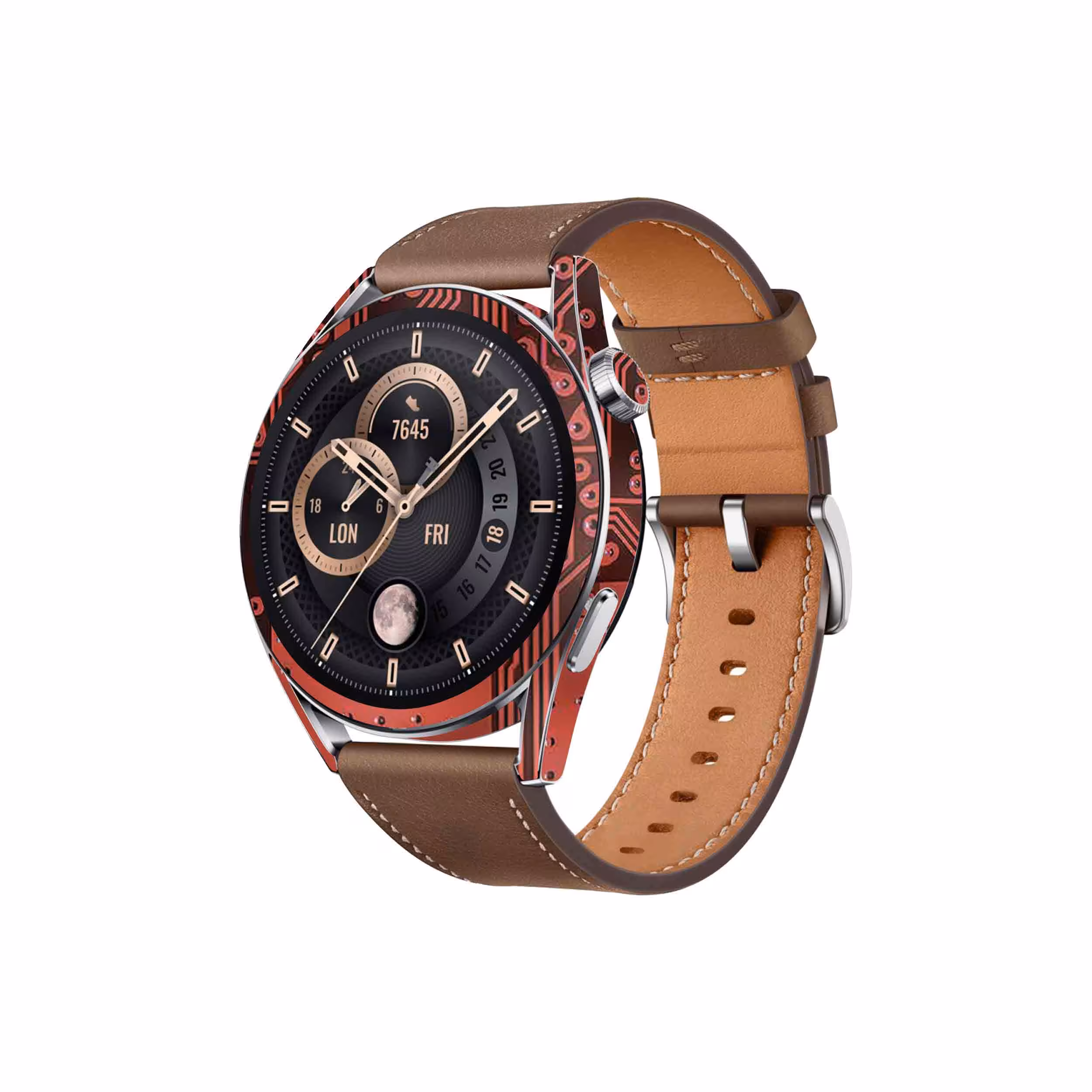 برچسب ماهوت طرح Red-Printed-Circuit-Board مناسب برای ساعت هوشمند هوآوی Watch GT 3 46mm