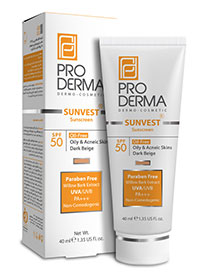 کرم ضد آفتاب فاقد چربی مناسب پوست چرب SPF50 پرودرما