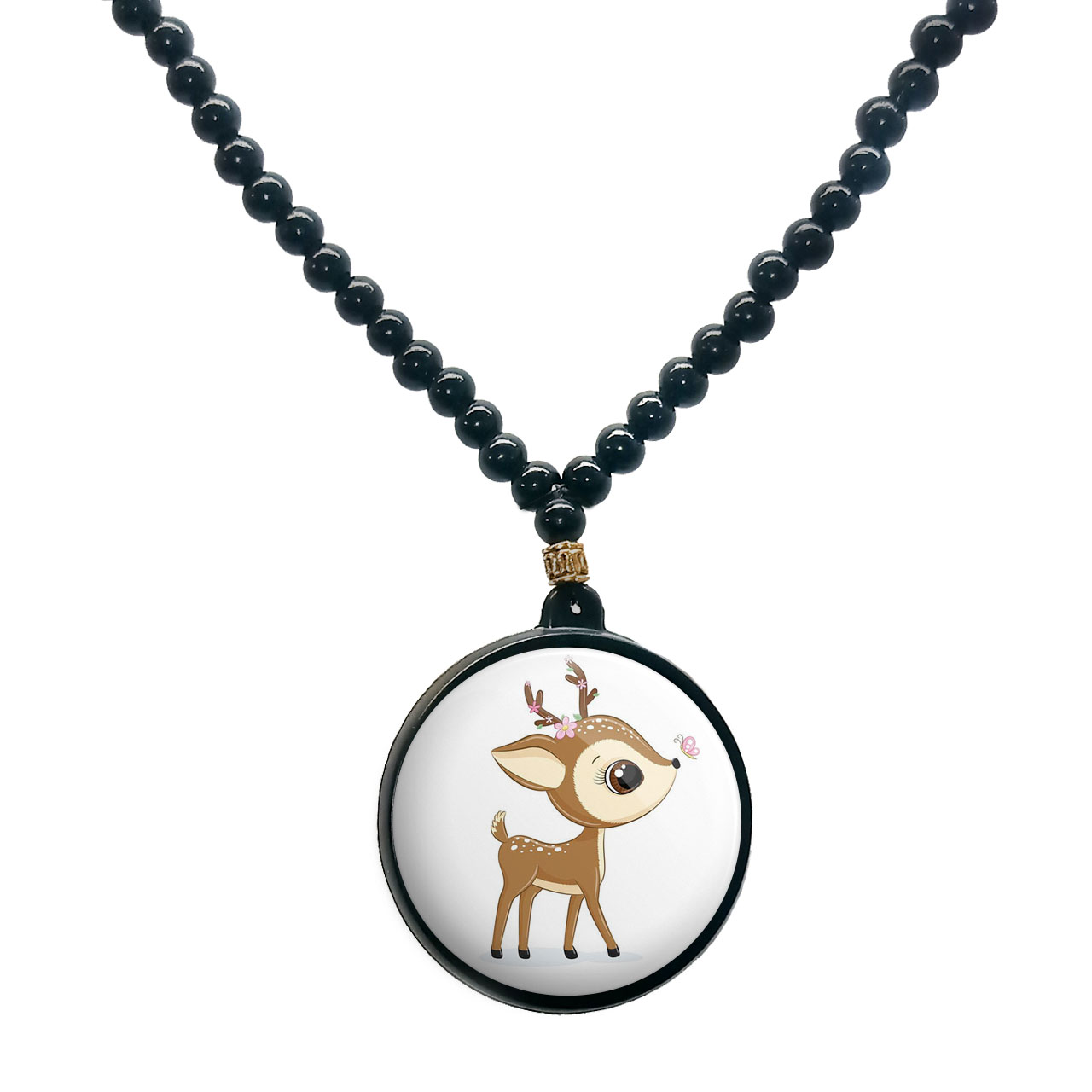 گردنبند پرمانه طرح حیوانات کیوت کد pmd.21461 مدل دو طرفه