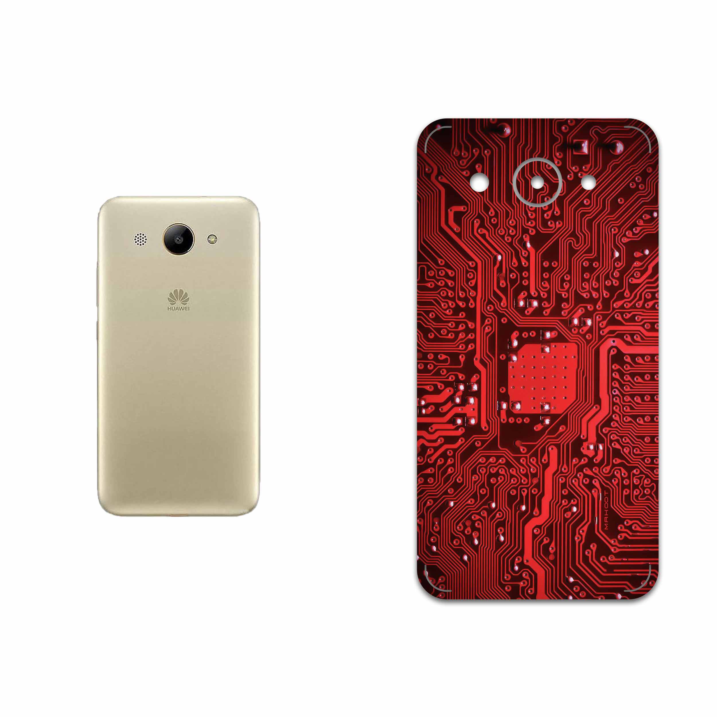 برچسب پوششی ماهوت مدل Red Printed Circuit Board مناسب برای گوشی موبایل هوآوی Y3 2017