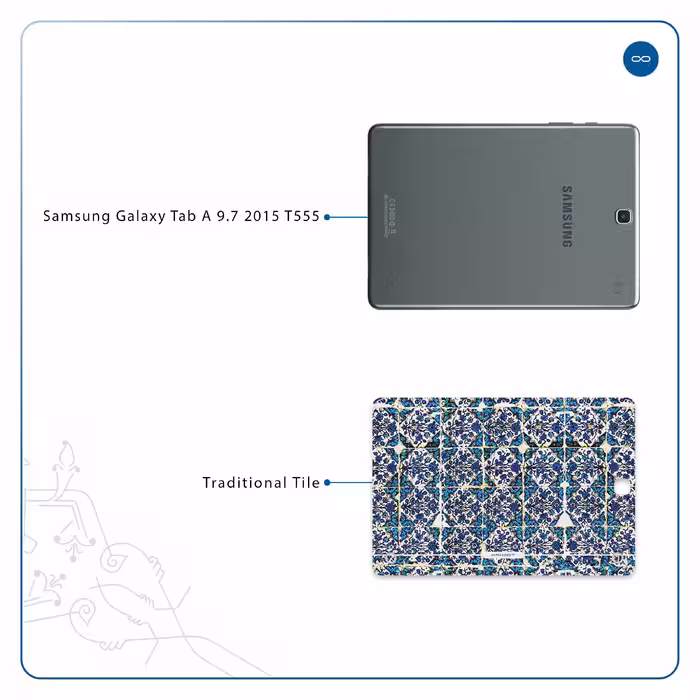 برچسب پوششی ماهوت مدل Iran-Tile1 مناسب برای تبلت سامسونگ Galaxy Tab A 9.7 2015 T555