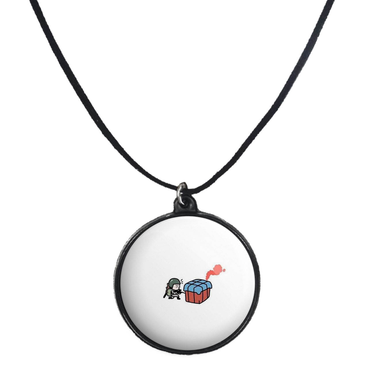 گردنبند پرمانه طرح PUBG کد pmb.28049 مدل دو طرفه