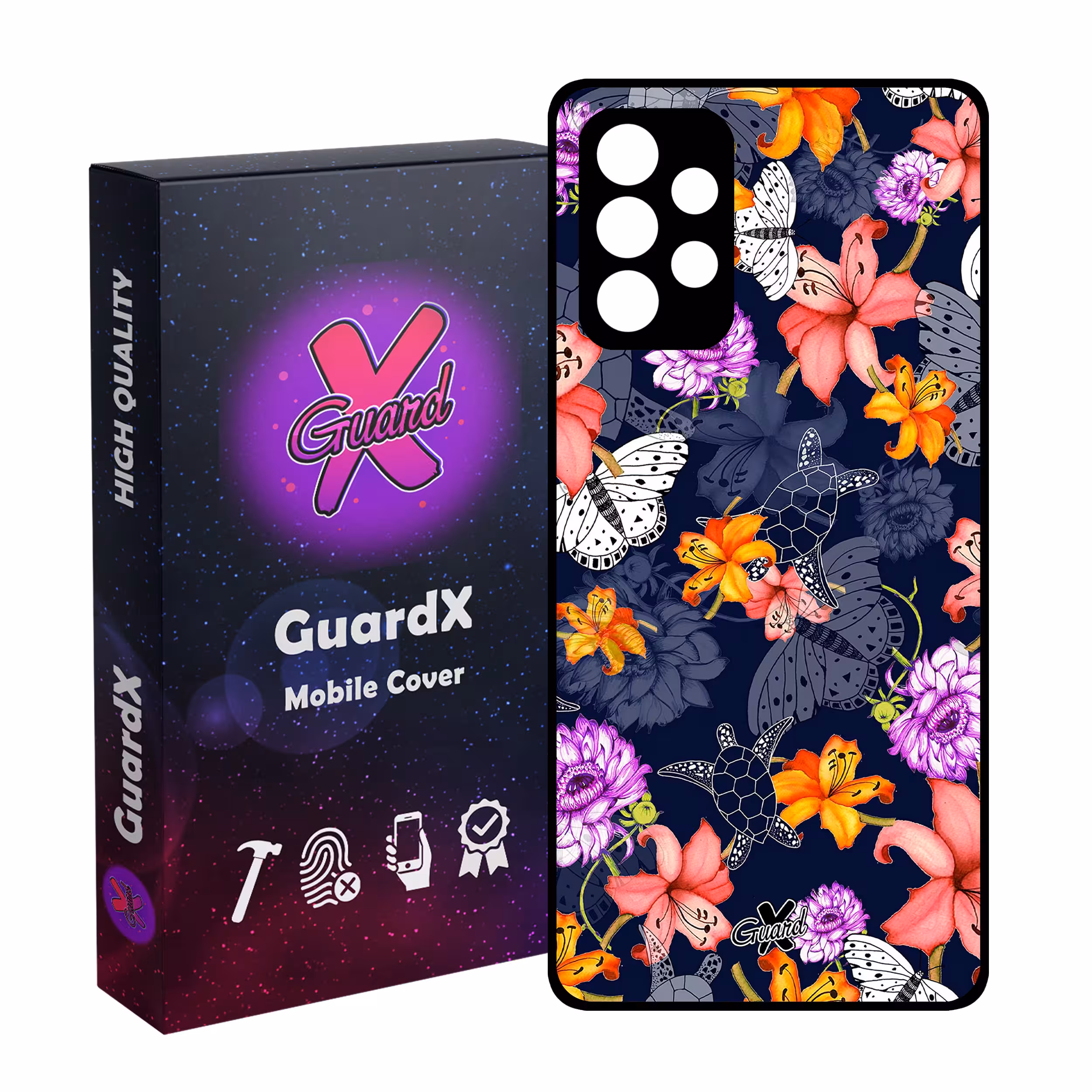 کاور گارد ایکس طرح گل مدل Glass10207 مناسب برای گوشی موبایل سامسونگ Galaxy A72