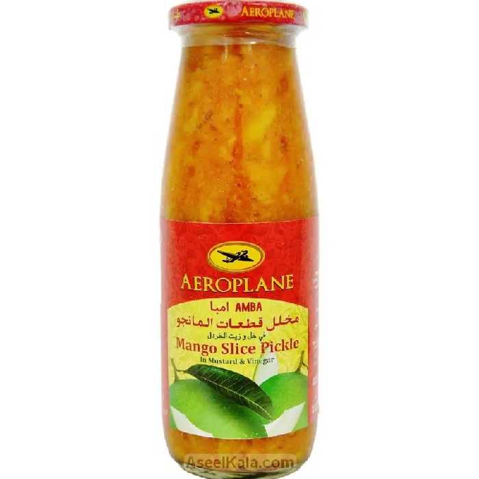 ترشی انبه در سرکه و روغن خردل طیاره (محصول هند)