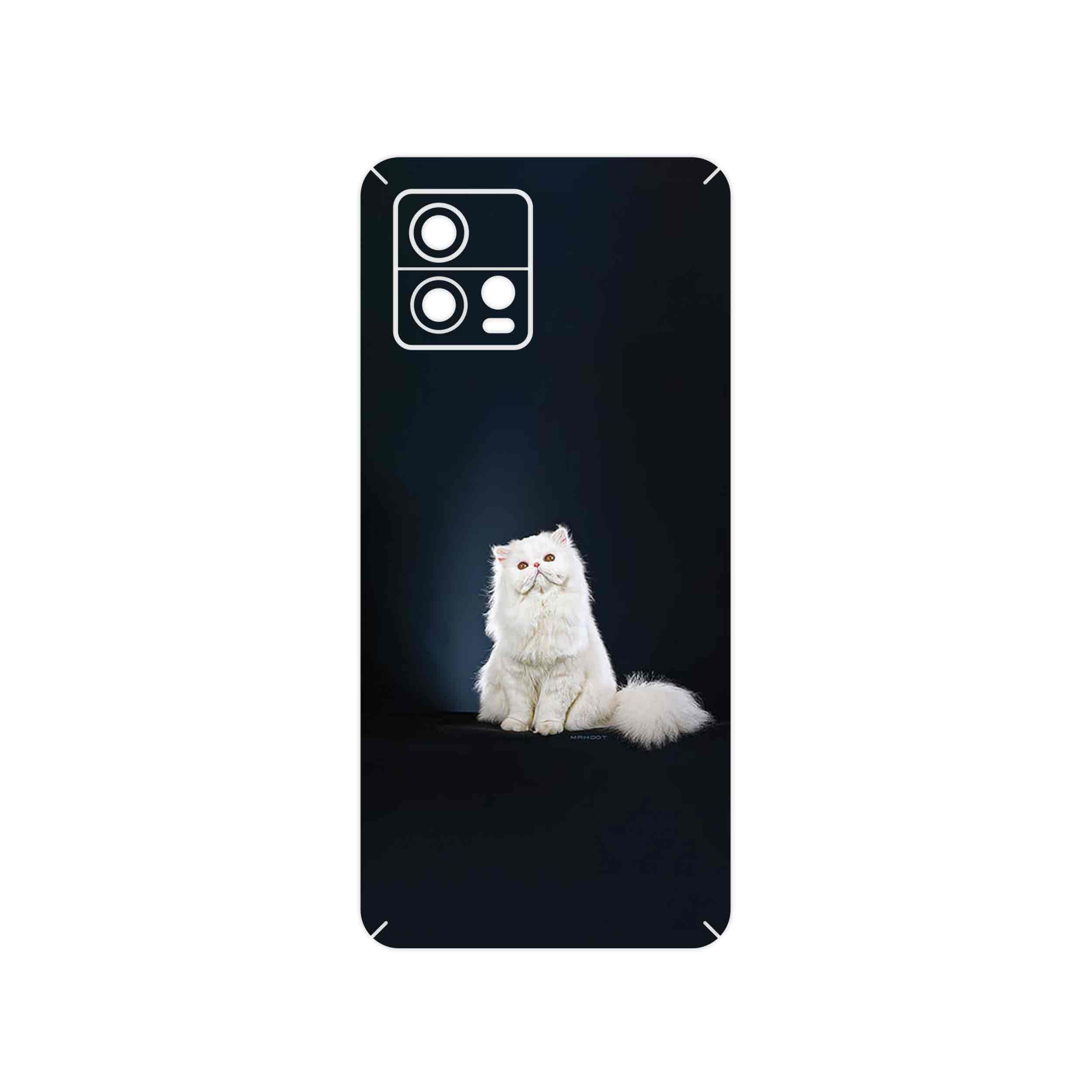 برچسب پوششی ماهوت مدل Persian_cat مناسب برای گوشی موبایل موتورولا Moto G72