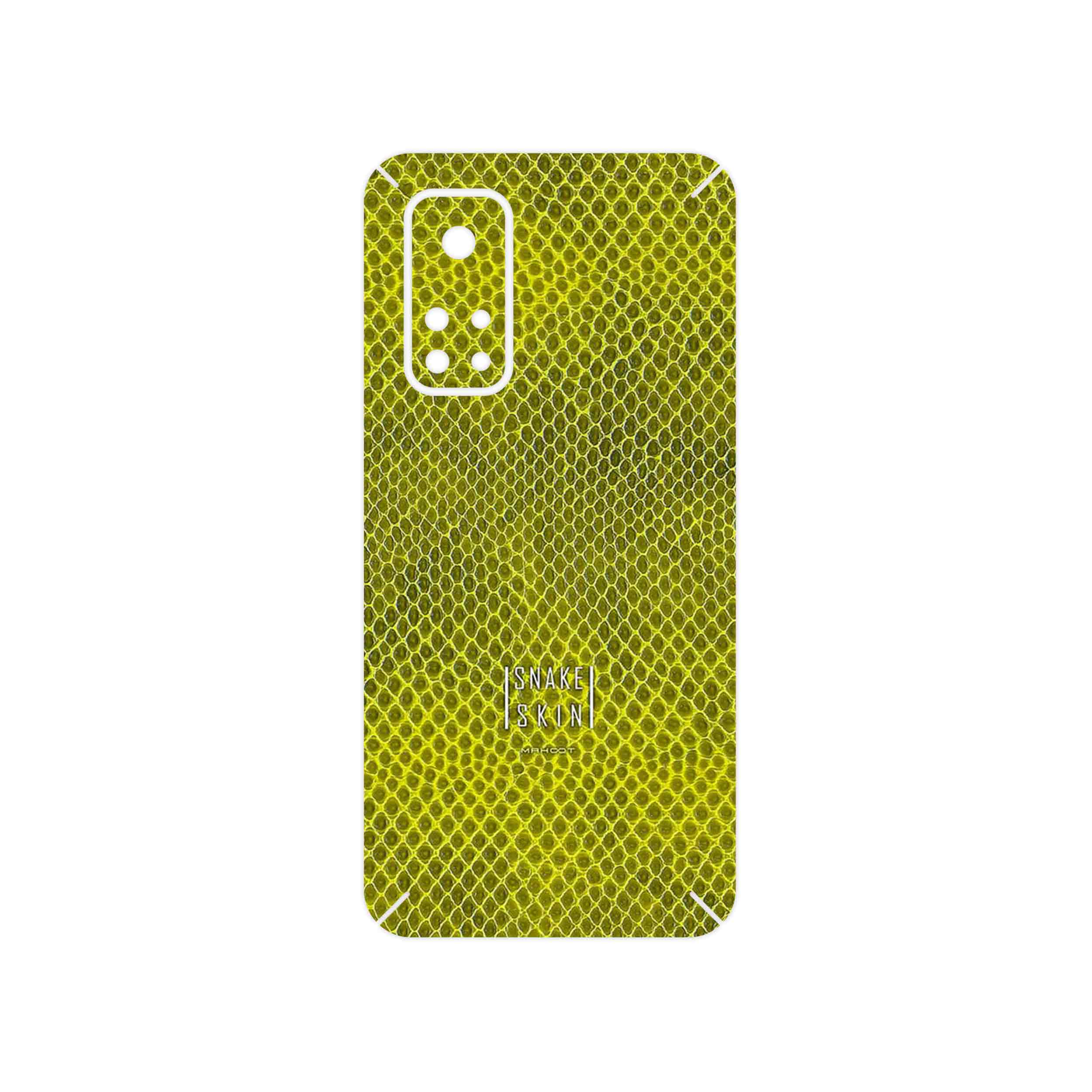برچسب پوششی ماهوت مدل Yellow Snake Skin مناسب برای گوشی موبایل شیائومی Mi 10T 5G