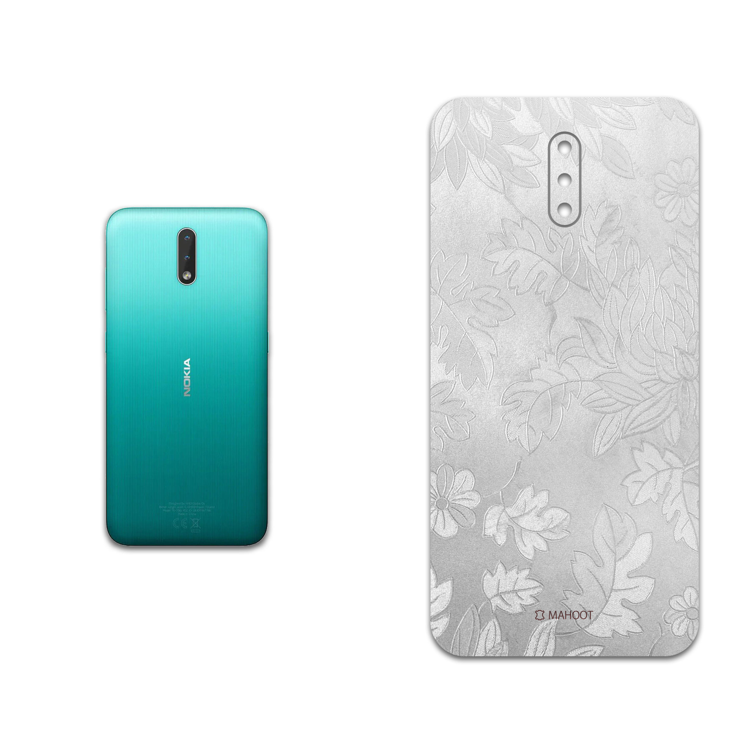 برچسب پوششی ماهوت مدل Silver-Wildflower مناسب برای گوشی موبایل نوکیا 2.3