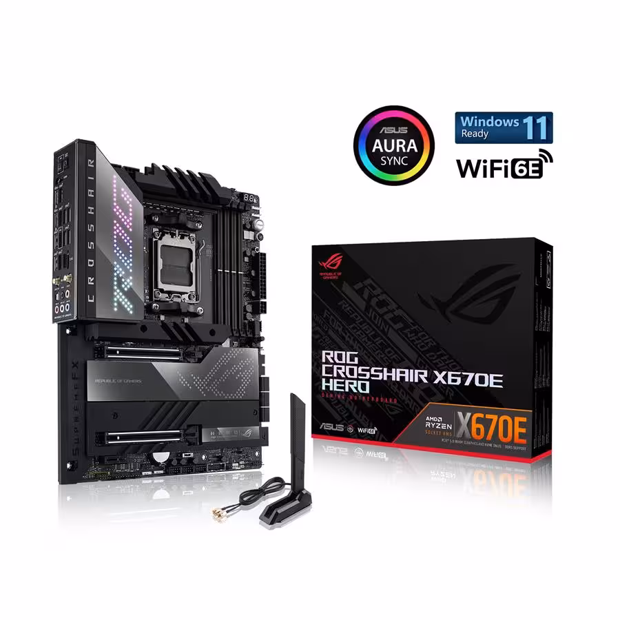 مادربرد ایسوس مدلROG CROSSHAIR X670E HERO سوکت AM5