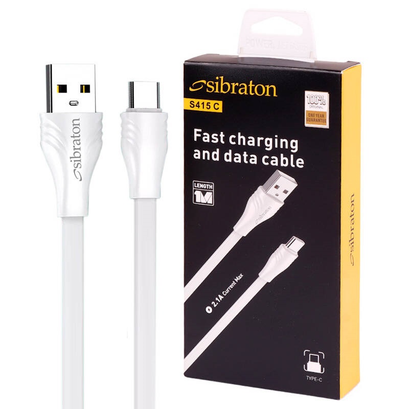 کابل تایپ سی فست شارژ Sibraton S415 C 2.1A 1m