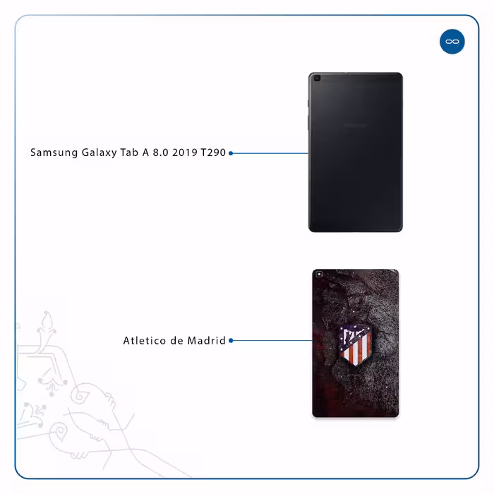 برچسب پوششی ماهوت مدل Atletico de Madrid مناسب برای تبلت سامسونگ Galaxy Tab A 8.0 2019 T290