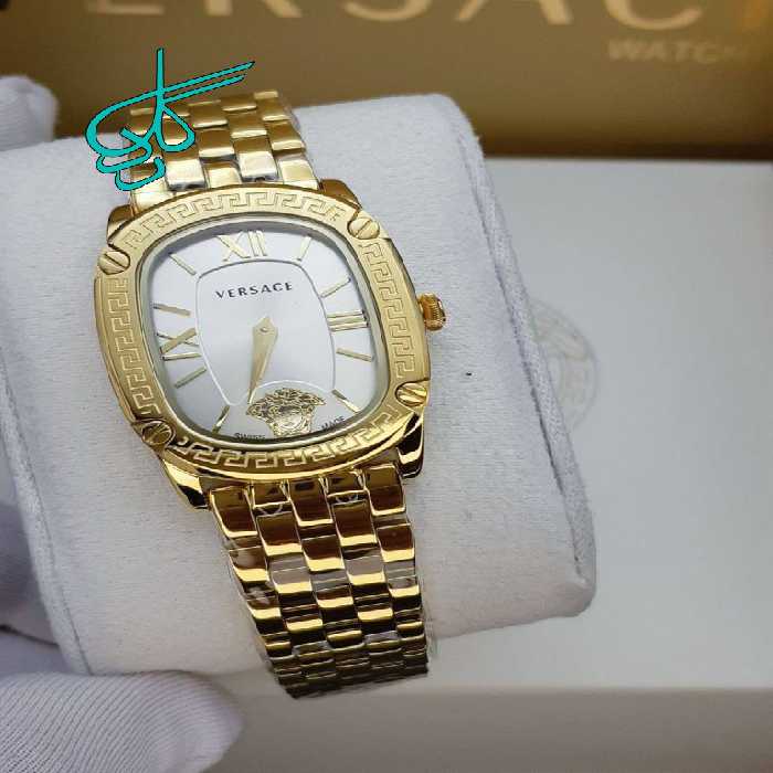 خرید ساعت زنانه ورساچه تک موتوره کوارتز ساخت کشور ژاپن جنس استیل باکیفیت رنگ ثابت ضدحساسیت کد 1918186 - ردگل