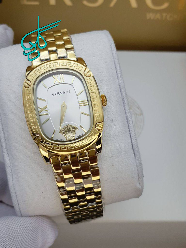 خرید ساعت زنانه ورساچه تک موتوره کوارتز ساخت کشور ژاپن جنس استیل باکیفیت رنگ ثابت ضدحساسیت کد 1918186 - ردگل