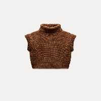 تاپ بافت زنانه زارا HIGH NECK SLEEVELESS KNIT JUMPER | تهران زارا TehranZara