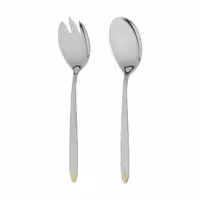 قاشق و چنگال سرو سالاد ناب استیل مدل پالرمو کد SZ-300-01
