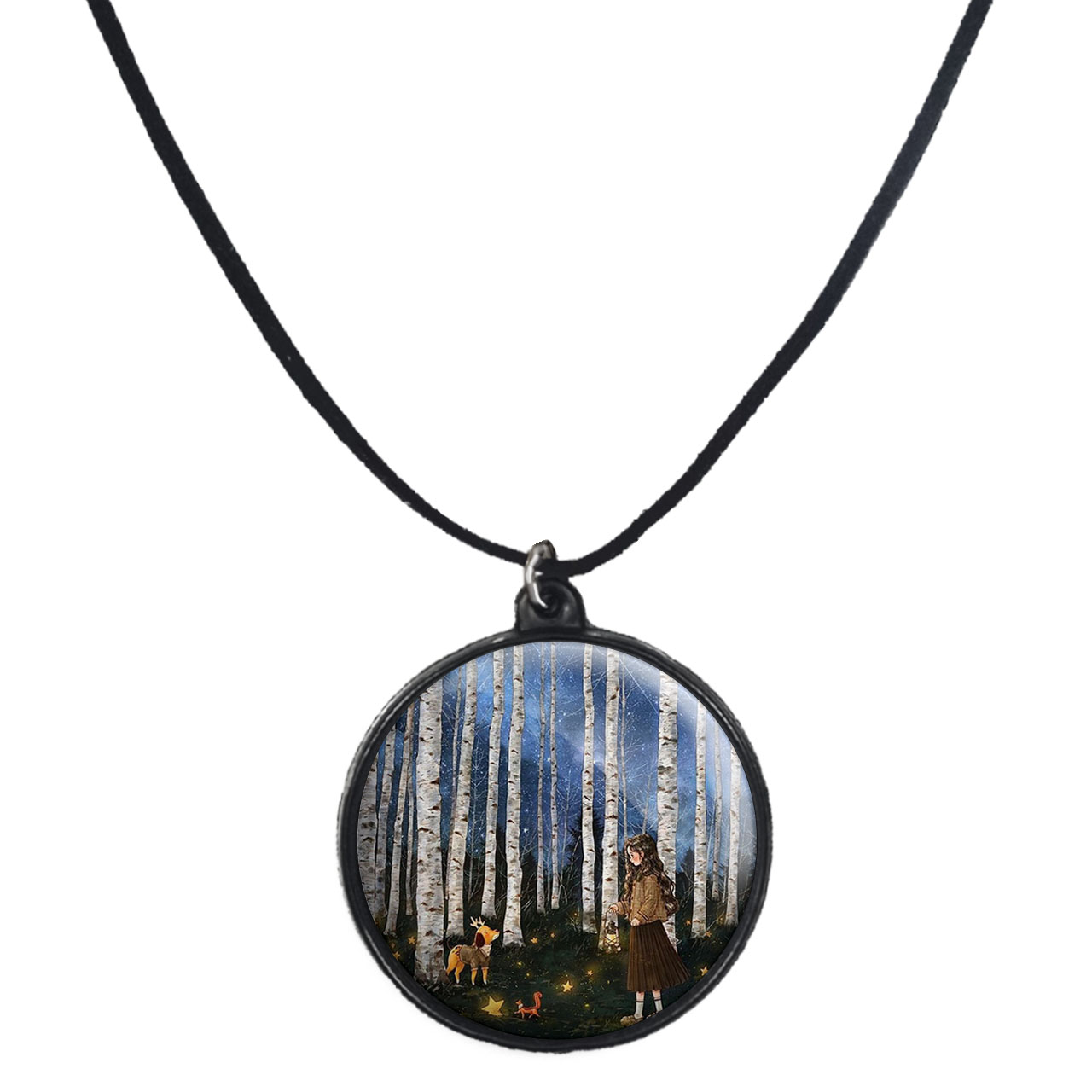 گردنبند پرمانه طرح دخترونه کد pmb.23444 مدل دو طرفه