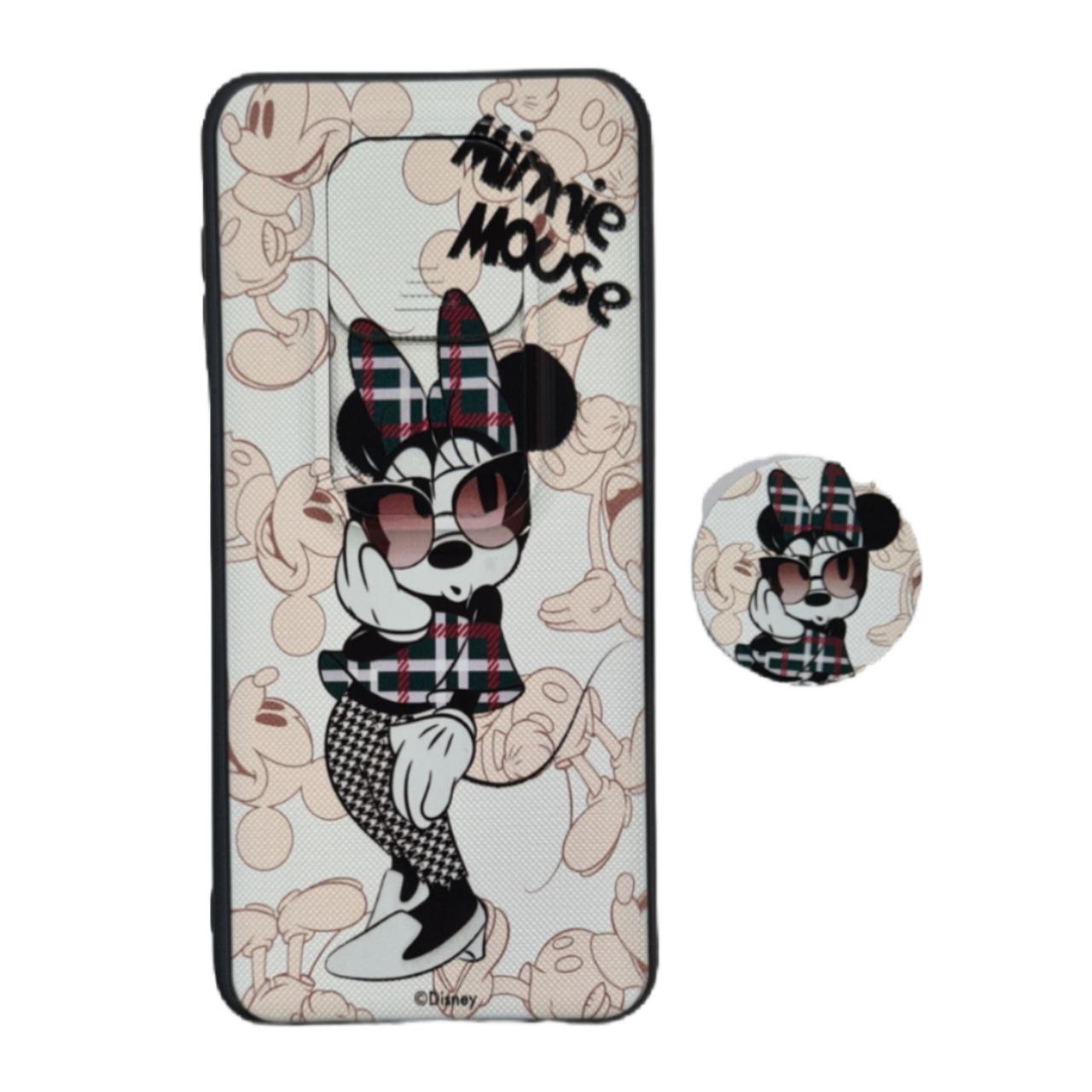 کاور طرح مینی موس کد 9210 مناسب برای گوشی موبایل شیائومی Redmi Note 9s / 9 Pro به همراه پاپ سوکت