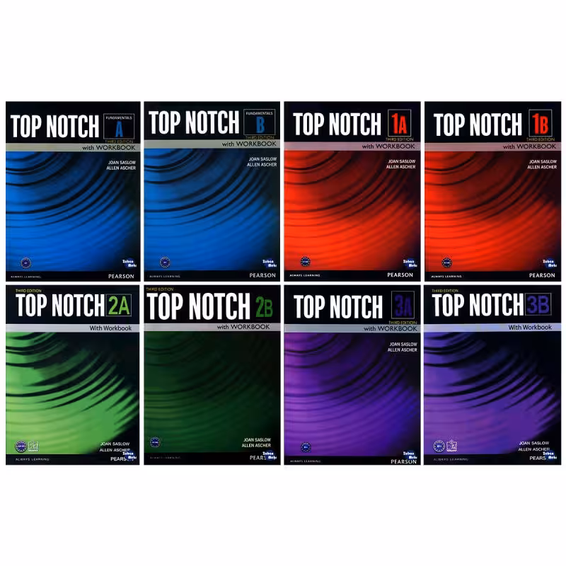 کتاب زبان هشت جلدی تاپ ناچ ویرایش سوم Top Notch Book Series