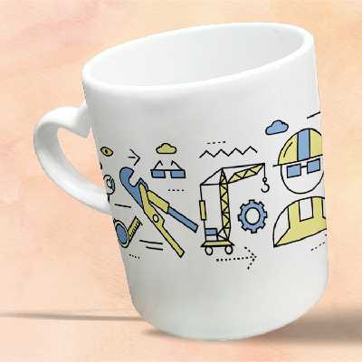 ماگ مدل دسته قلبی طرح مهندس کد 35