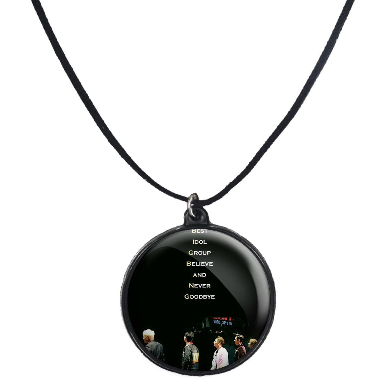 گردنبند پرمانه طرح گروه موسیقی بیگ بنگ BIG BANG کد pmb.15265 مدل دو طرفه