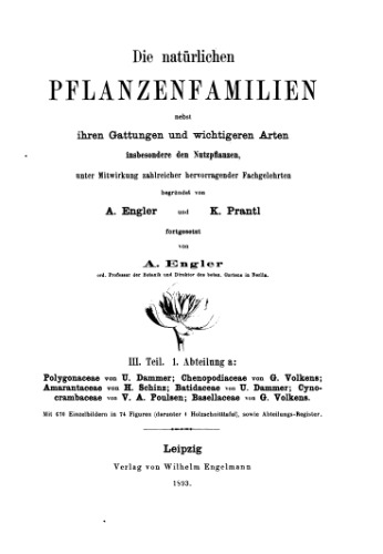 خرید و دانلود نسخه کامل کتاب Die natürlichen PFLANZENFAMILIEN. Polygonaceae