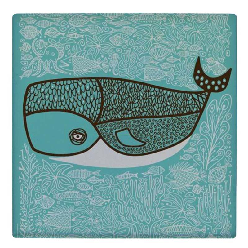 کاشی طرح نقاشی نهنگ مدل لوحی BDT83