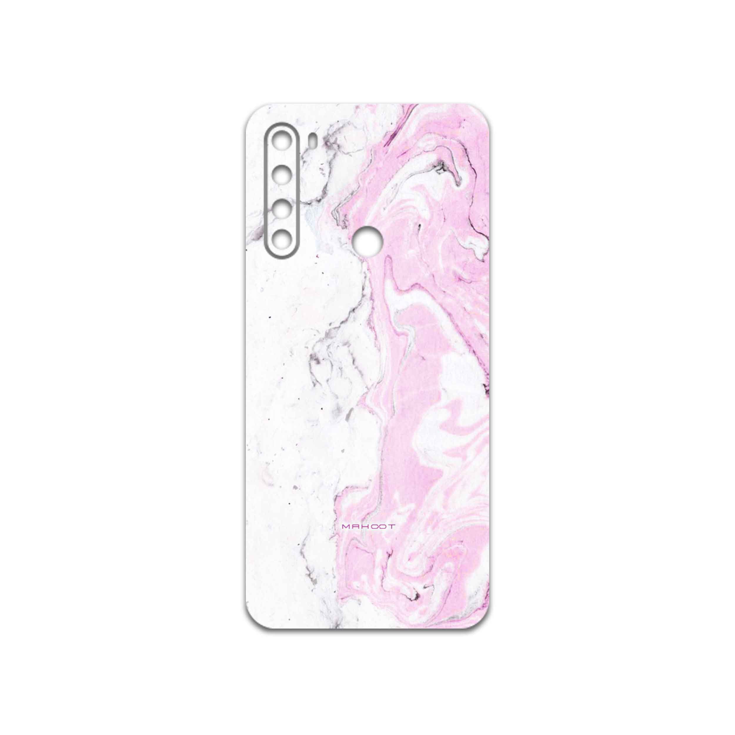 برچسب پوششی ماهوت مدل Blanco-Pink-Marble مناسب برای گوشی موبایل شیائومی Redmi Note 8 2021
