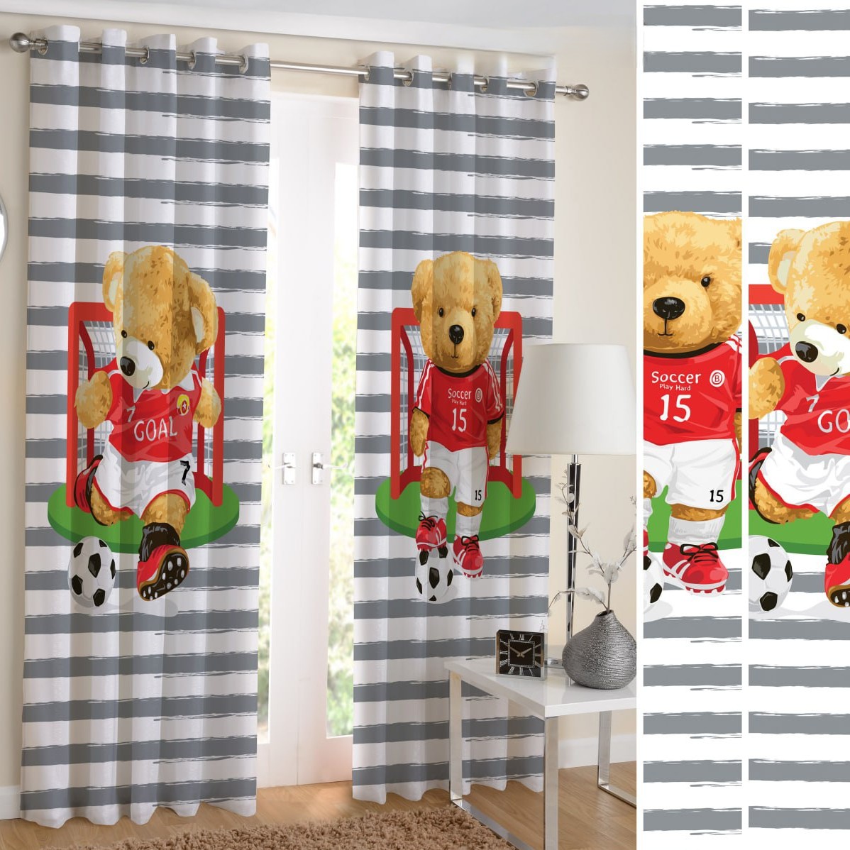 پرده چاپی طرح خرس(کد8)