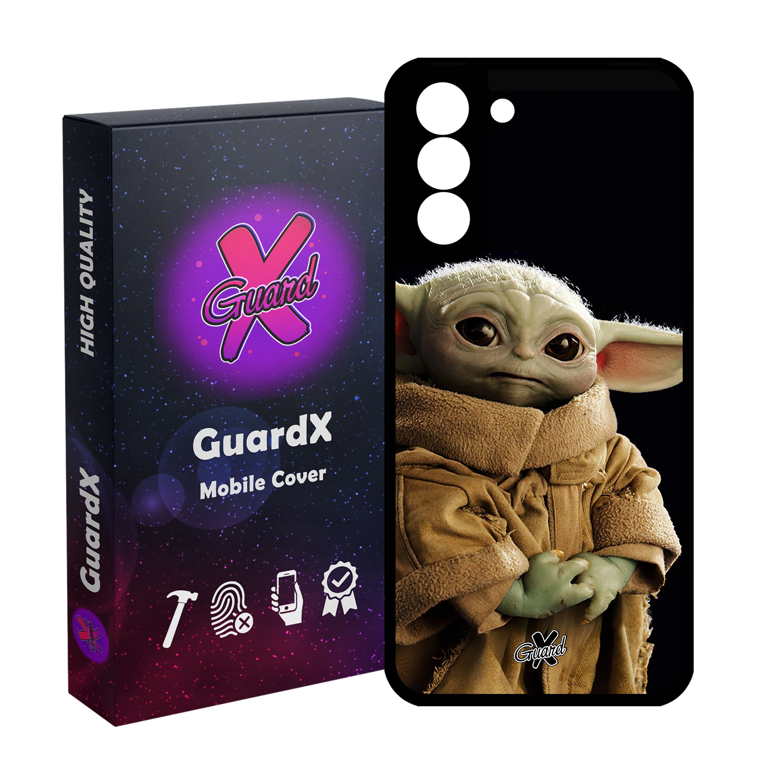 کاور گارد ایکس طرح بیبی یودا مدل Glass10469 مناسب برای گوشی موبایل سامسونگ Galaxy S21