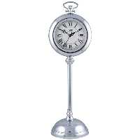 ساعت رومیزی فلزی لوتوس مدل SANTA CLARA کد TC-804 رنگ SILVER