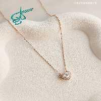 خرید گردنبند دخترانه نگین دار طرح قلب مارک ژوپینگ رنگ ثابت ضدحساسیت آبکاری طلا همراه با زنجیر کیفیت عالی کد 1515366 - ردگل
