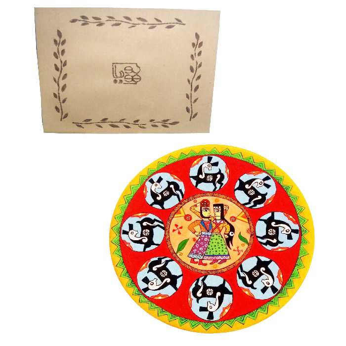 بشقاب دیوارکوب سفالی بوهوبابا طرح چشم نظر مدل Divar287