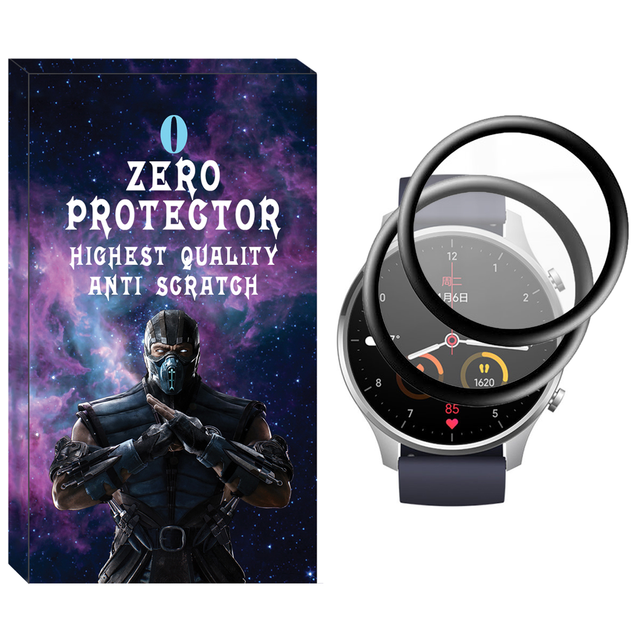 محافظ صفحه نمایش نانو زیرو مدل NZO مناسب برای ساعت هوشمند شیائومی Mi Watch Color بسته دو عددی