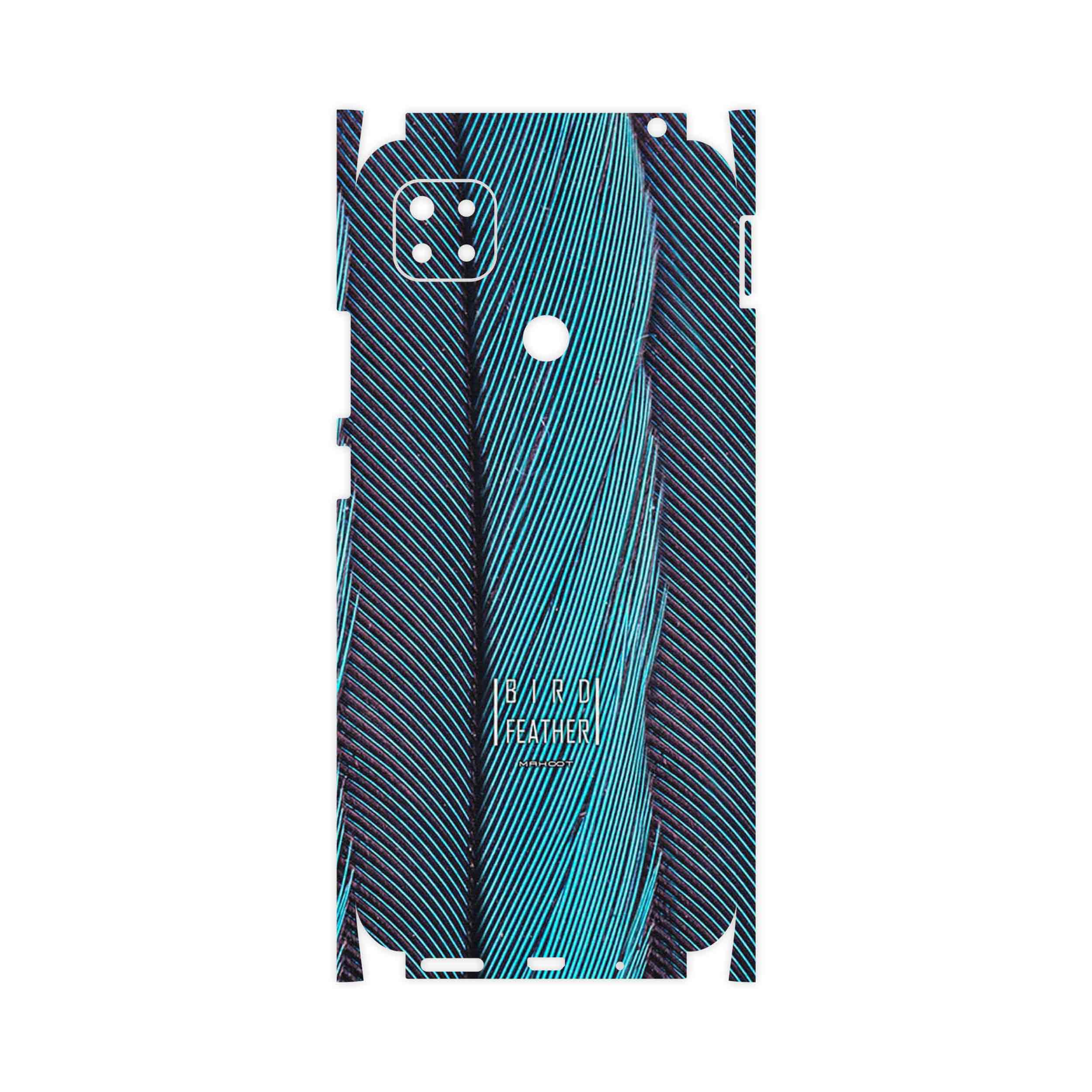 برچسب پوششی ماهوت مدل Turquoise feathers-FullSkin مناسب برای گوشی موبایل شیائومی Redmi 9 Activ