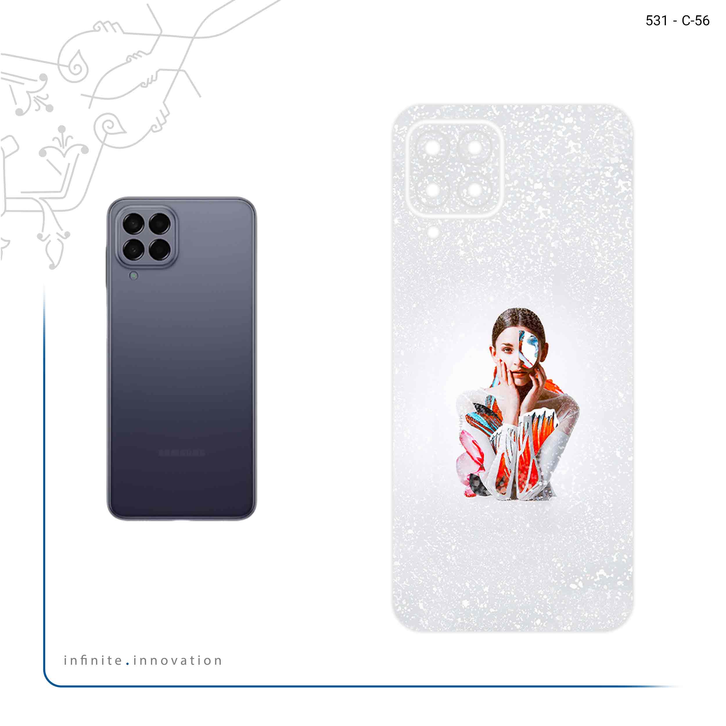 برچسب پوششی ماهوت مدل Collage of Women Portrait 4 مناسب برای گوشی موبایل سامسونگ Galaxy M33