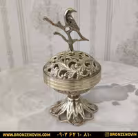 قندان برنزی مدل نیلوفری کد 5608