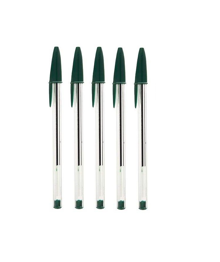 خودکار بیک سبز Cristal Medium کد B12 بسته 5 عددی