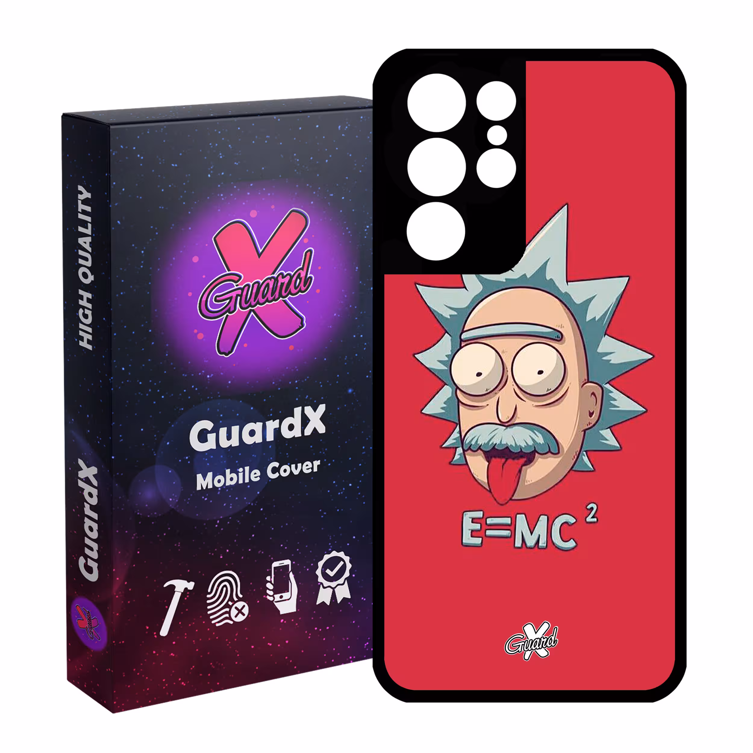 کاور گارد ایکس طرح Rick and Morty مدل Glass10046 مناسب برای گوشی موبایل سامسونگ Galaxy S21 Ultra