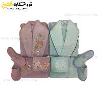 سرویس حوله عروس و داماد 10تکه گلدوزی سه بعدی برند MARIBOR