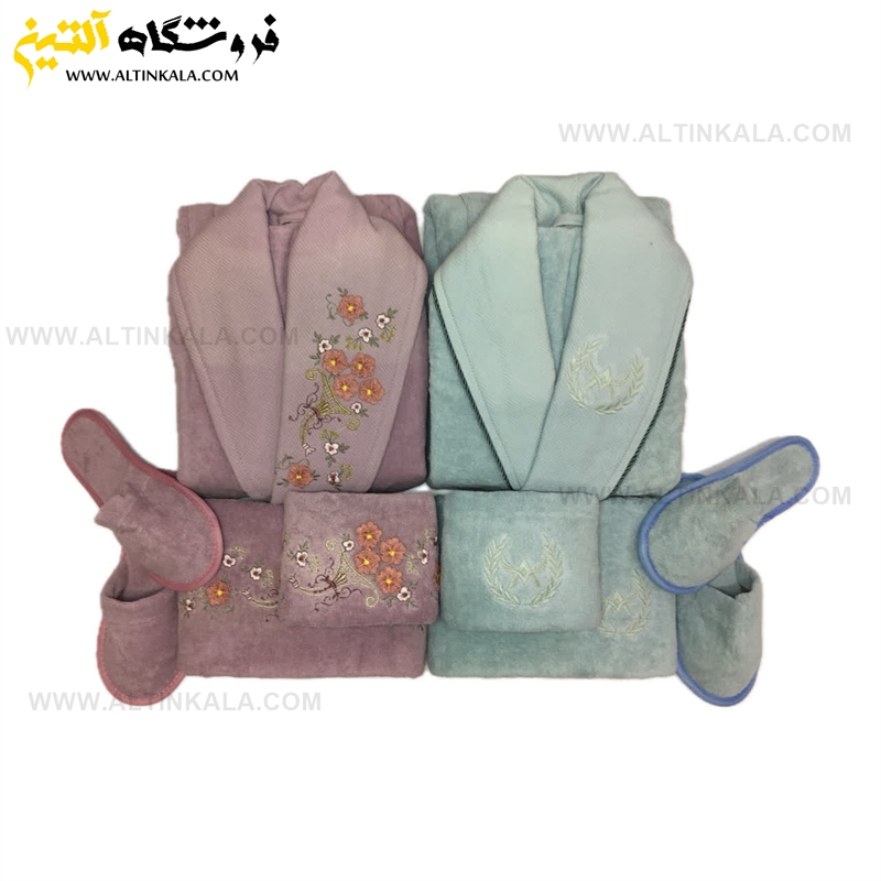 سرویس حوله عروس و داماد 10تکه گلدوزی سه بعدی برند MARIBOR