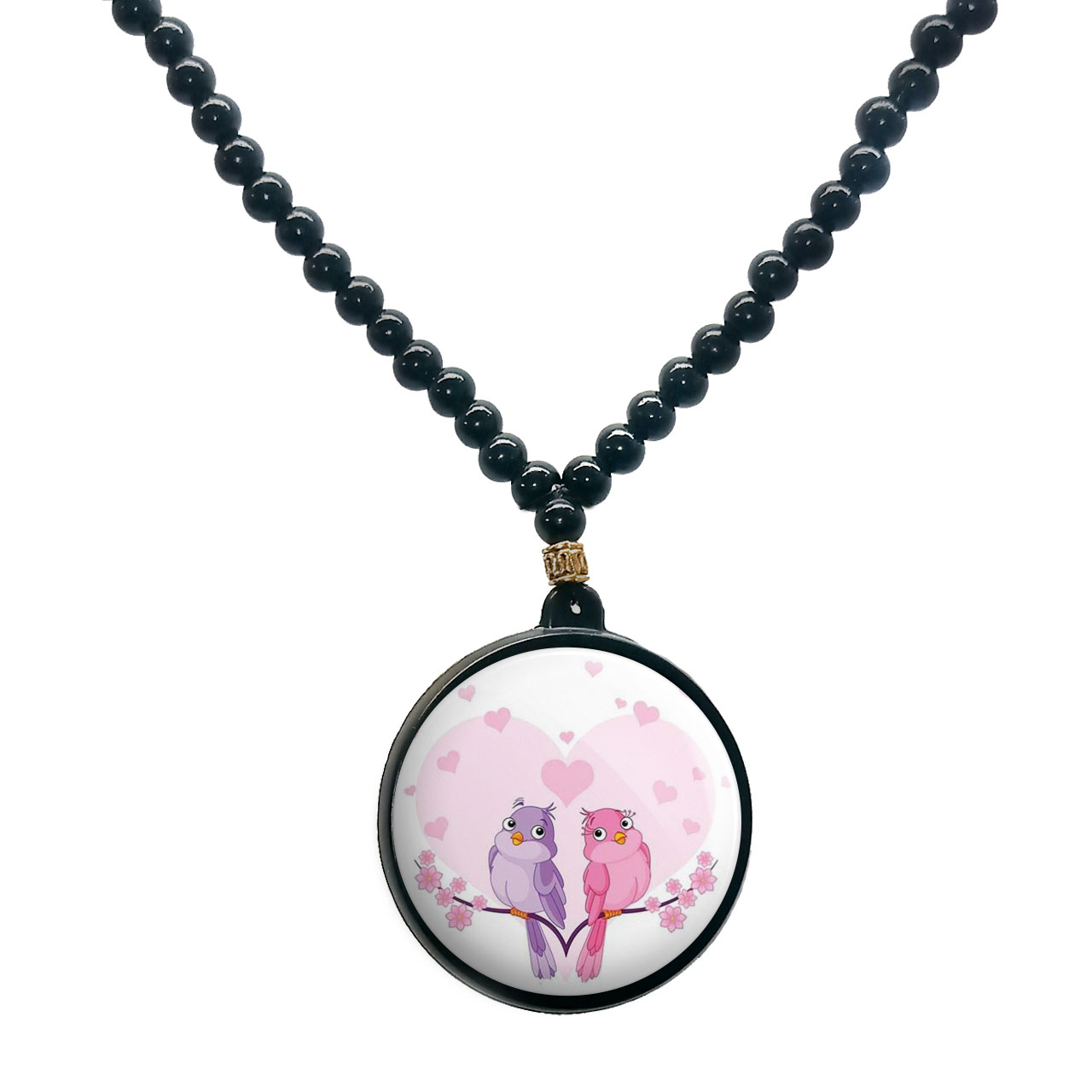 گردنبند پرمانه طرح عاشقانه کد pmd.5316 مدل دو طرفه