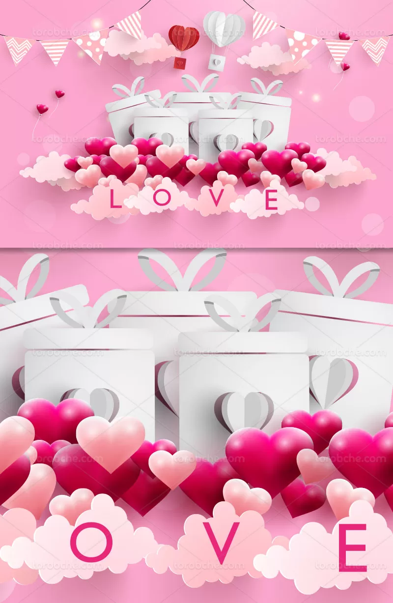 وکتور پس زمینه LOVE | گرافیک با طعم تربچه