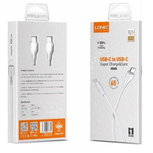 کابل شارژ دوسر تایپ سی LDNIO LC121C - یاسین کامپیوتر