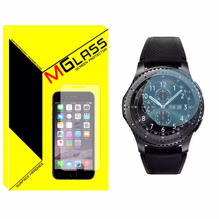 محافظ صفحه نمایش شیشه‌ای ام گلس مدل SH-MG مناسب برای ساعت هوشمند سامسونگ GALAXY  Watch Gear S3
