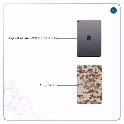 برچسب پوششی ماهوت مدل Army-Desert مناسب برای تبلت اپل iPad mini (GEN 5) 2019 A2126