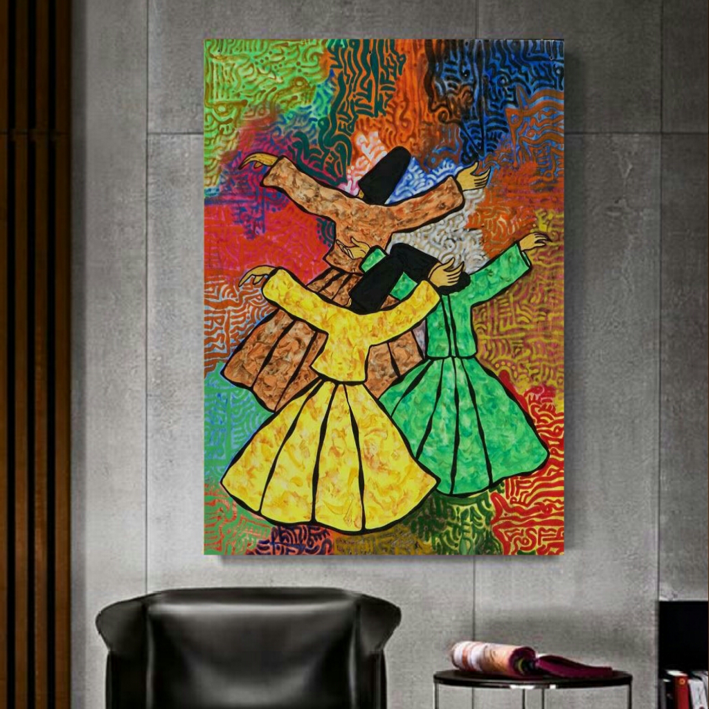  تابلو بوم طرح رقص سماع مدل TB100