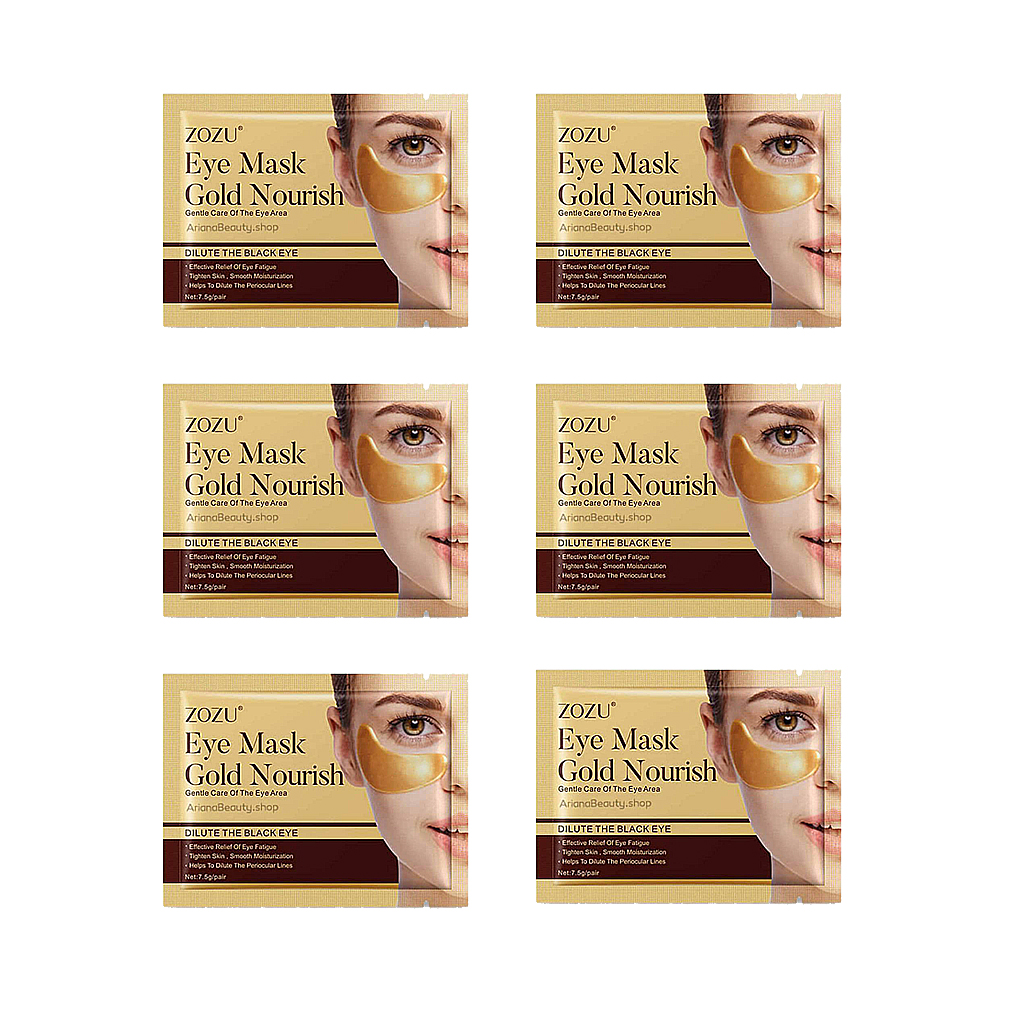 ماسک زیر چشم زوزو مدل طلا وزن 7.5 گرم مجموعه 6 عددی