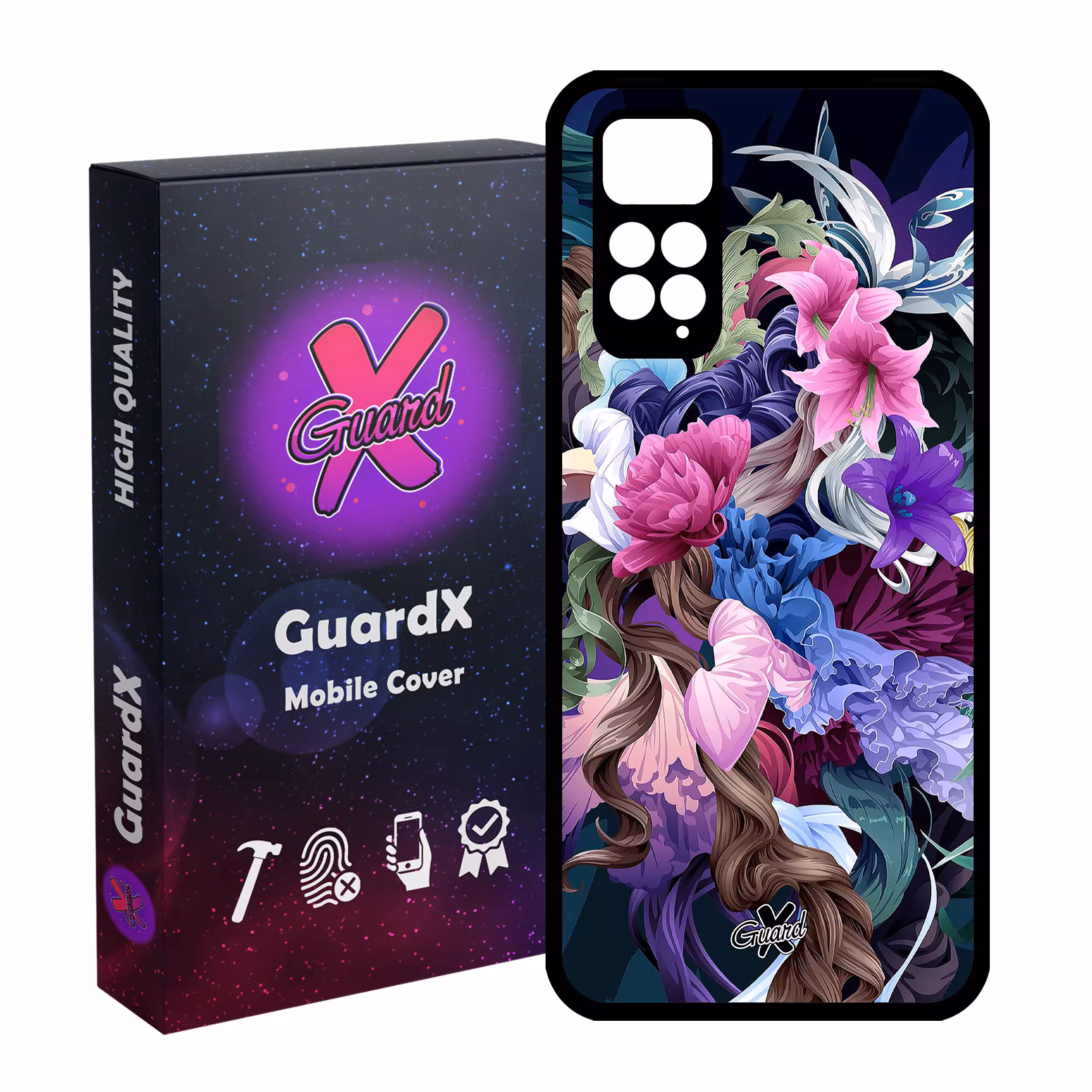 کاور گارد ایکس طرح Flower مدل Glass10172 مناسب برای گوشی موبایل شیائومی Redmi Note 11S/ Note 11 4G